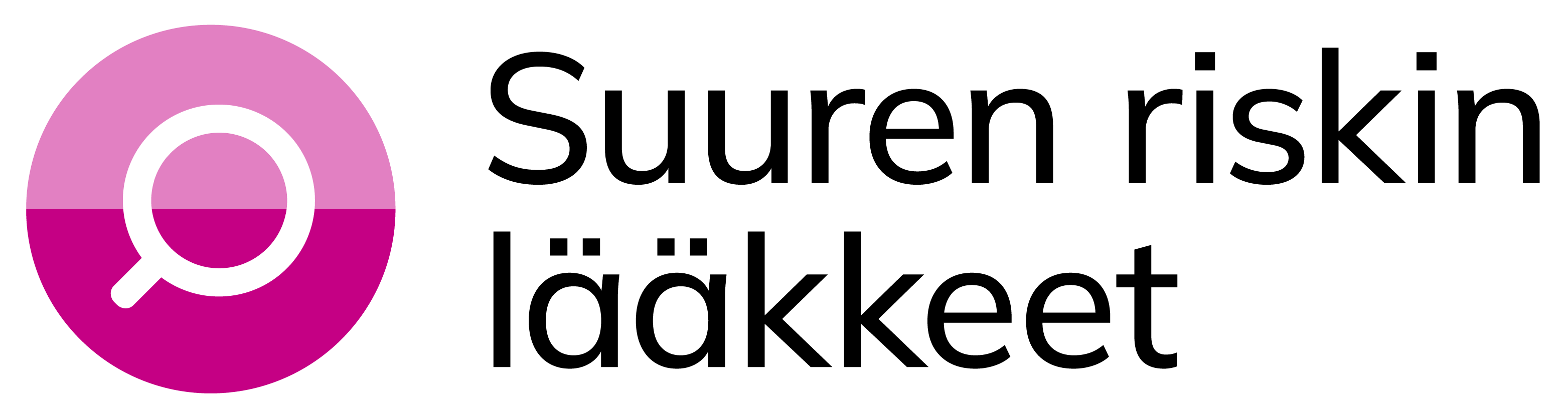 Kansallisen riskilääkeluokituksen logo: Suuren riskin lääkkeet.